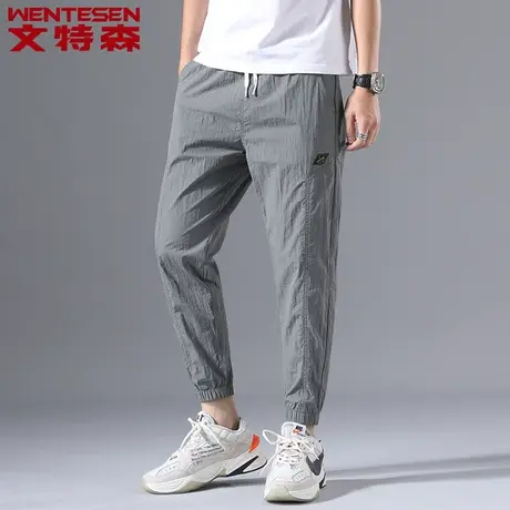 文特森男士休闲裤春秋季新款弹力修身直筒裤韩版潮流青年休闲长裤商品大图