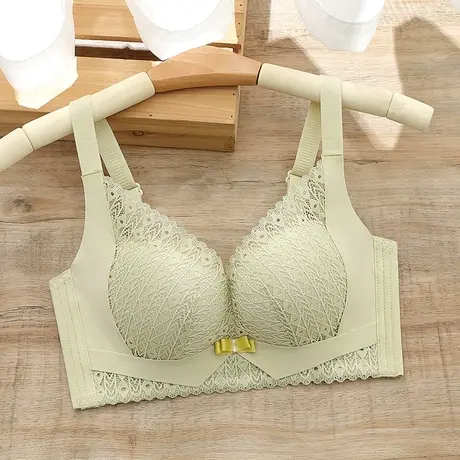 内衣女小胸聚拢收副乳防下垂无钢圈文胸厚款蕾丝胸罩品牌专柜正品图片