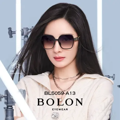 BOLON暴龙眼镜蝶形渐变色太阳镜杨幂同款大框偏光墨镜女BL5059图片
