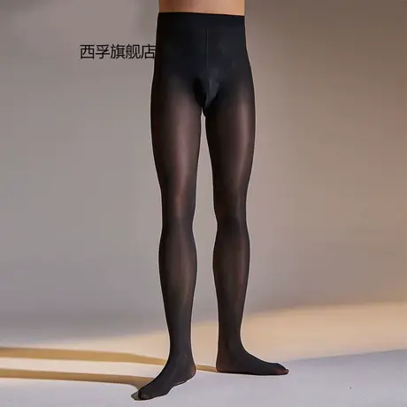 男士连裤袜120D薄款丝袜微透明打底裤袜男生丝袜长袜子图片