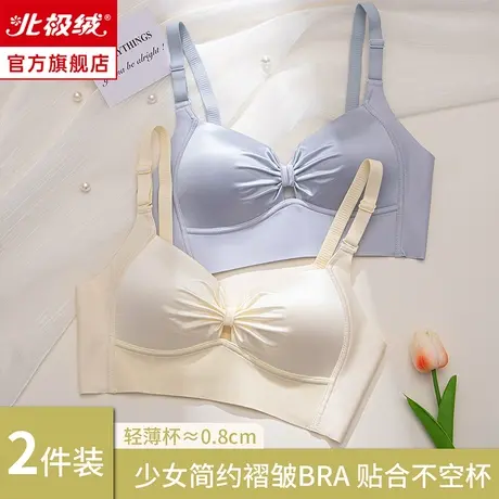 无痕内衣女大胸显小上托防下垂无钢圈收副乳透气显瘦薄款文胸罩商品大图