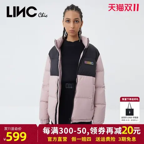 LINC金羽杰羽绒服女2023年冬新款反季女款短款派克服专柜断码清仓商品大图
