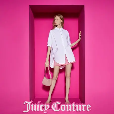 Juicy Couture橘滋2023新款立体侧褶连袖廓型女衬衫商品大图