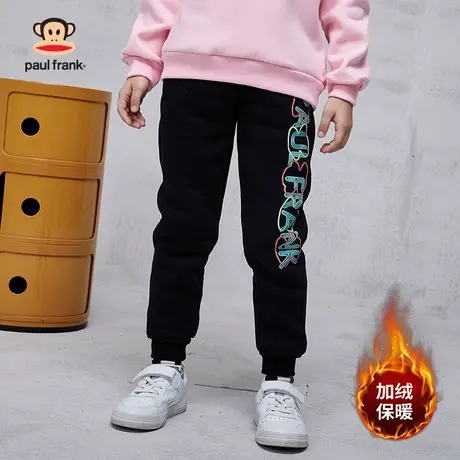 大嘴猴童装男童加绒裤2023秋冬新品中大童保暖卫裤女童休闲运动裤商品大图