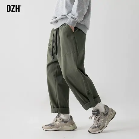 男士军绿色工装裤潮牌男宽松裤子休闲百搭新款小个子直筒裤春秋款商品大图