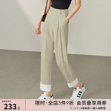 娅丽达西裤哈伦裤女小众时髦女裤2023夏季薄裤子休闲裤新款西装裤图片
