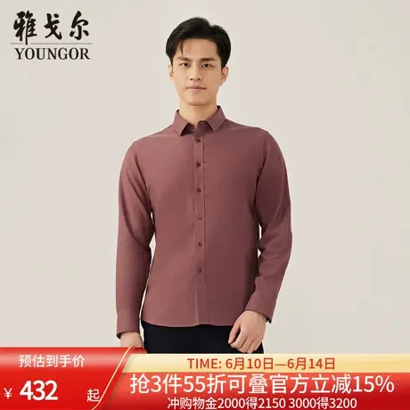 【商场同款】雅戈尔男士长袖衬衫春季新款官方商务休闲长袖衬衫男商品大图