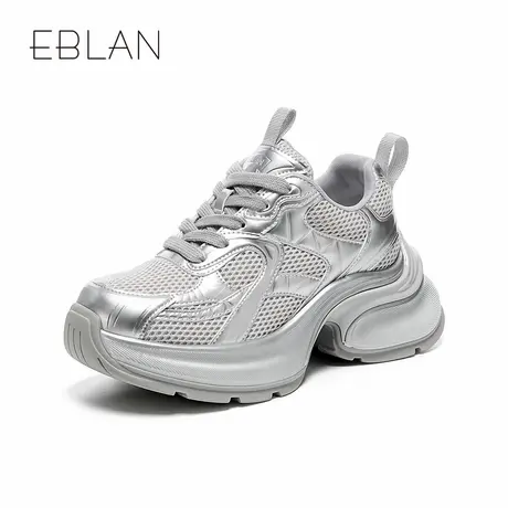 EBLAN/伊伴老爹鞋女2025春季新款厚底增高休闲运动鞋时尚百搭潮鞋商品大图
