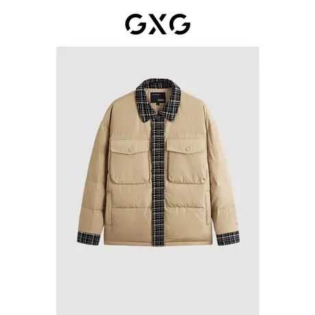 GXG【热卖推荐】撞色小香风轻薄翻领羽绒服外套男 2023年冬季新品商品大图