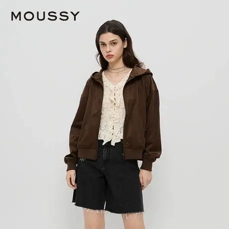 MOUSSY 夏季新品美式复古感玫瑰压花绒外套028HAZ80-1191图片