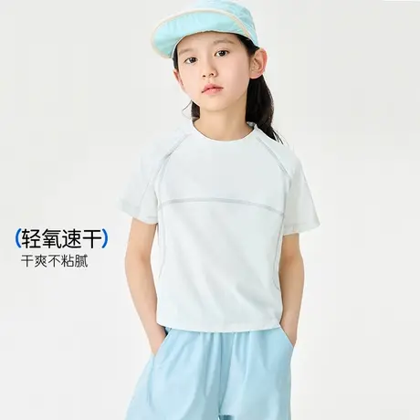 回力童装女童短袖T恤2025新款中大童夏季薄款儿童运动上衣女童PL图片
