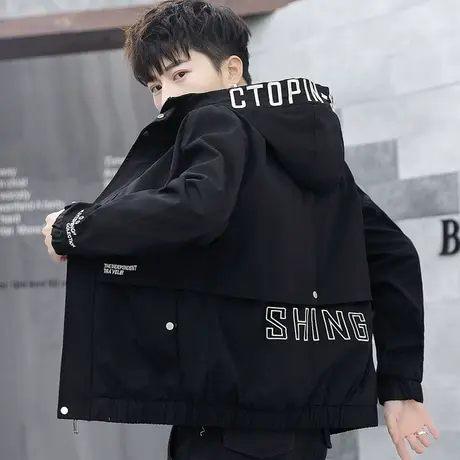 男士外套韩版潮流帅气春秋季夹克青少年男装初高中学生春装上衣服商品大图