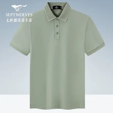 七匹狼翻领Polo衫男士夏季新品冰肌凉感舒适亲肤青年商务短袖爸爸图片