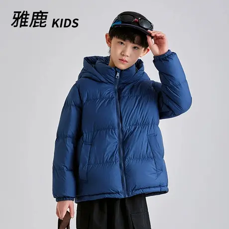 雅鹿儿童加厚短款羽绒服2024冬季新款中大童面包服男童女童外套商品大图