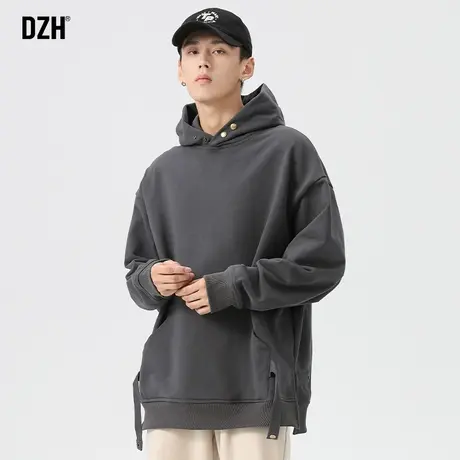 男士连帽卫衣男秋季长袖上衣男款2023新款潮牌纯色百搭青少年外套商品大图