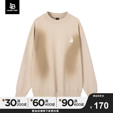Lilbetter卫衣男设计感圆领上衣百搭citboy衣服秋冬季新款套头衫商品大图