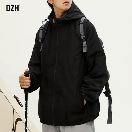 男士山系运动连帽外套男春秋高级感痞帅2024新款机能夹克潮牌男装商品大图