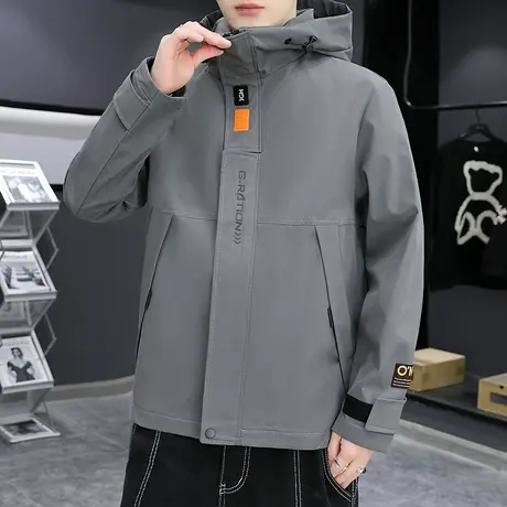 夹克男秋装薄款上衣韩版外套青少年外穿秋衣简约男装春秋季卫衣潮商品大图