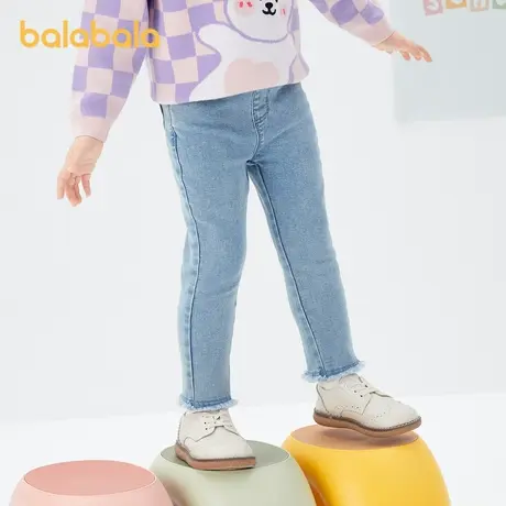 巴拉巴拉女童裤子儿童牛仔裤秋款新款宝宝小童长裤韩版修身商品大图