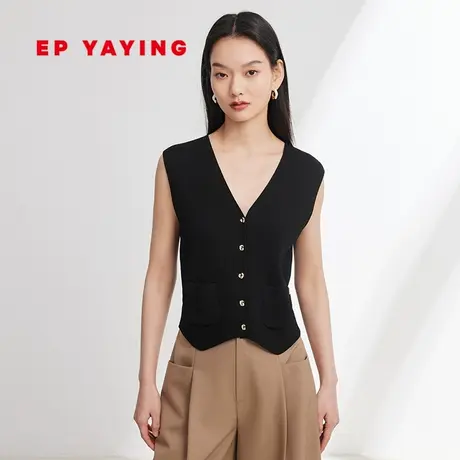 EP YAYING雅莹女装 时尚直身针织马甲背心 2024春装新款9022A图片