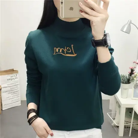 ins超火加绒加厚宽松毛衣女冬2022新款高领保暖针织打底衫女秋冬商品大图