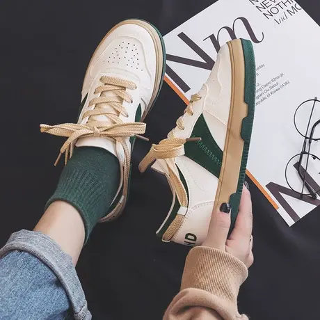 德训鞋女2023新款春秋季国潮板鞋学生百搭低帮小白鞋军训运动鞋商品大图