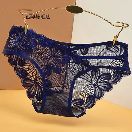 蕾丝网纱透明性感内裤女无痕低腰棉裆镂空诱惑女裤91款图片