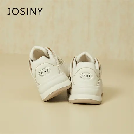 Josiny/卓诗尼板鞋女款2024新款春季时尚通勤学生厚底休闲小白鞋商品大图