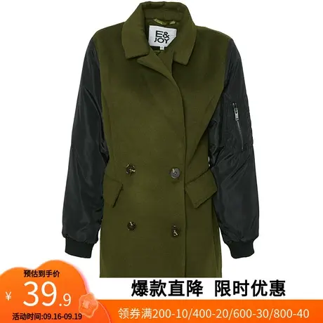 艾格春季女装新款时尚百搭休闲西装领舒适中长款风衣Y475商品大图