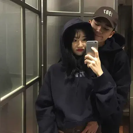 ulzzang情侣卫衣男女秋冬2019新款韩版ins潮宽松加绒加厚连帽外套商品大图