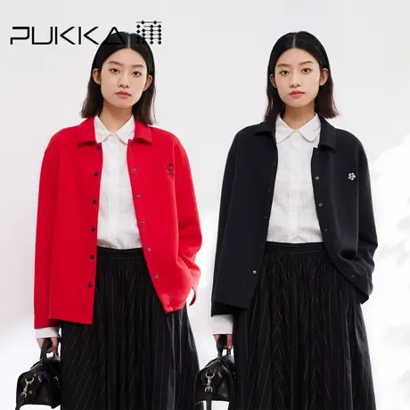 蒲PUKKA 秋季新款宽松卫衣开衫自留运动上衣有型针织外套图片