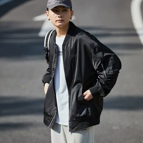 唐狮夹克外套男飞行夹克春秋季新款立领休闲宽松春秋短款教练服图片