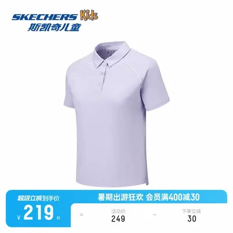 斯凯奇女装POLO衫修身短袖吸湿速干商务通勤夏季简约都市运动风商品大图