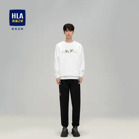 HLA/海澜之家2023叶露盈联名系列道法自然卫衣休闲套头上衣男图片