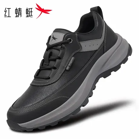 红蜻蜓男鞋秋冬新款鞋子防滑户外休闲运动鞋男防水旅游鞋皮鞋真皮商品大图