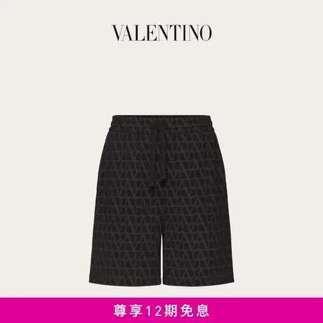 【24期免息】华伦天奴VALENTINO男士V标志棉质百慕大短裤图片