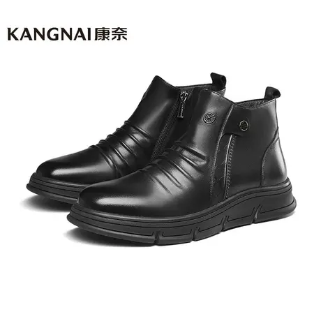 康奈男靴商场同款冬季新款真皮加绒运动时装靴保暖防滑靴11137474商品大图