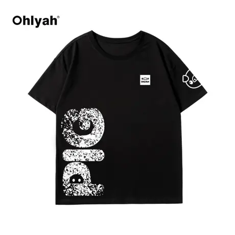 潮牌潮流ins短袖T恤女潮夏季国潮卡通小猪米罗oversize情侣装半袖商品大图