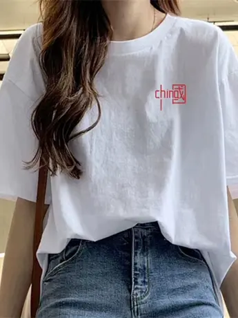 短袖t恤 女2023新款夏季小众设计感白色内搭体恤韩系chic别致上衣图片