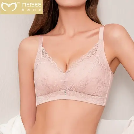 美思聚拢上托防下垂调整型文胸收副乳无钢圈内衣女2023年新款胸罩图片