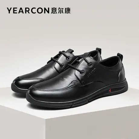 意尔康官方正品皮鞋男2023新款真皮商务休闲软底一脚蹬牛皮单鞋商品大图