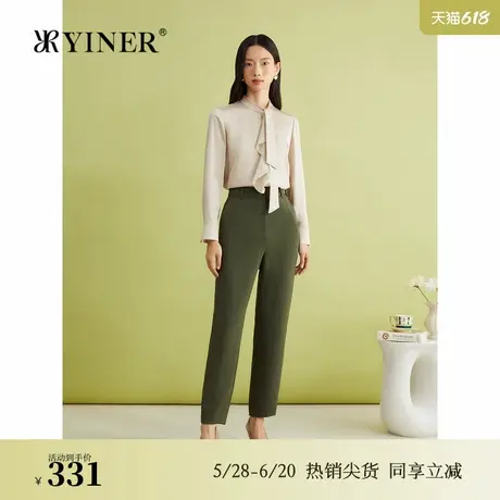 【天丝系列】YINER音儿春季醋酸莱赛尔衬衫飘带上衣图片