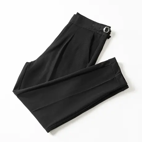 轻商务九分西装裤男士2023春夏季冰丝小直筒抗皱青年休闲长裤薄款商品大图