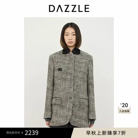 DAZZLE地素奥莱 西装冬季千鸟格花呢西装商品大图