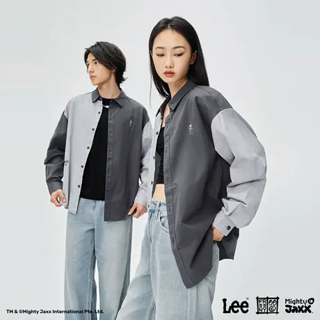 Lee× Mighty Jaxx联名商场同款25秋冬新品男女同款衬衫休闲潮流图片