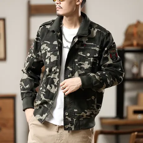 宽松大码夹克外套男士上档次休闲外套男百搭保暖工装外套秋冬款商品大图