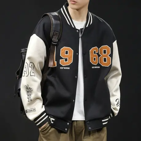 棒球服外套男秋冬潮牌2024新款男款休闲上衣大码秋季男士夹克春款图片