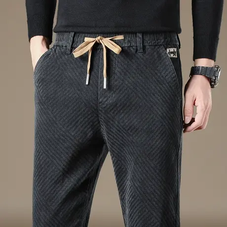 秋冬季高级感商务休闲裤男士2024新款英伦雅痞西裤男裤子男款冬天商品大图