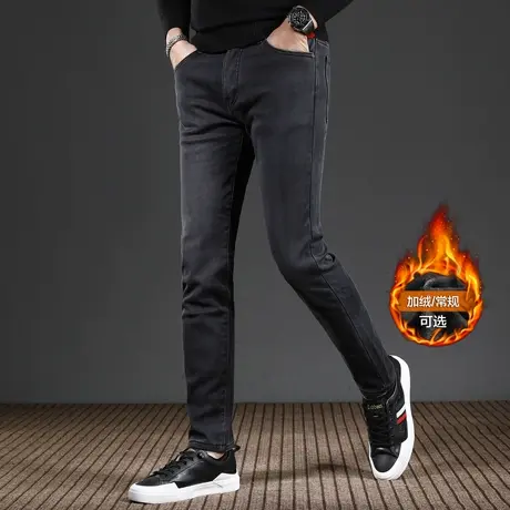 香港高端牛仔裤男款春秋款2023新款修身小脚弹力百搭男士裤子春季商品大图