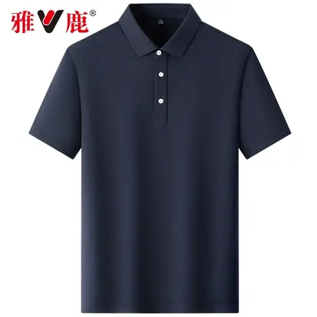 【凉感索罗娜】雅鹿polo衫男士2024夏季新款休闲翻领男装短袖t恤商品大图